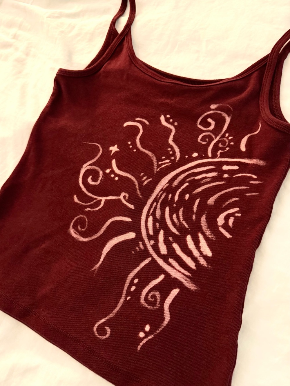 Women’s Burgundy Sun Graphic Tank Top